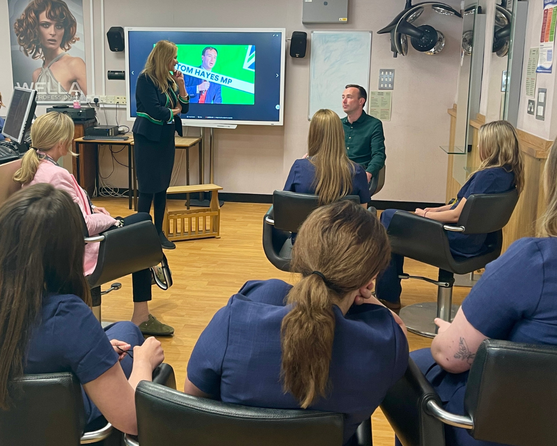 Tom Hayes MP Discussions with Hair Students