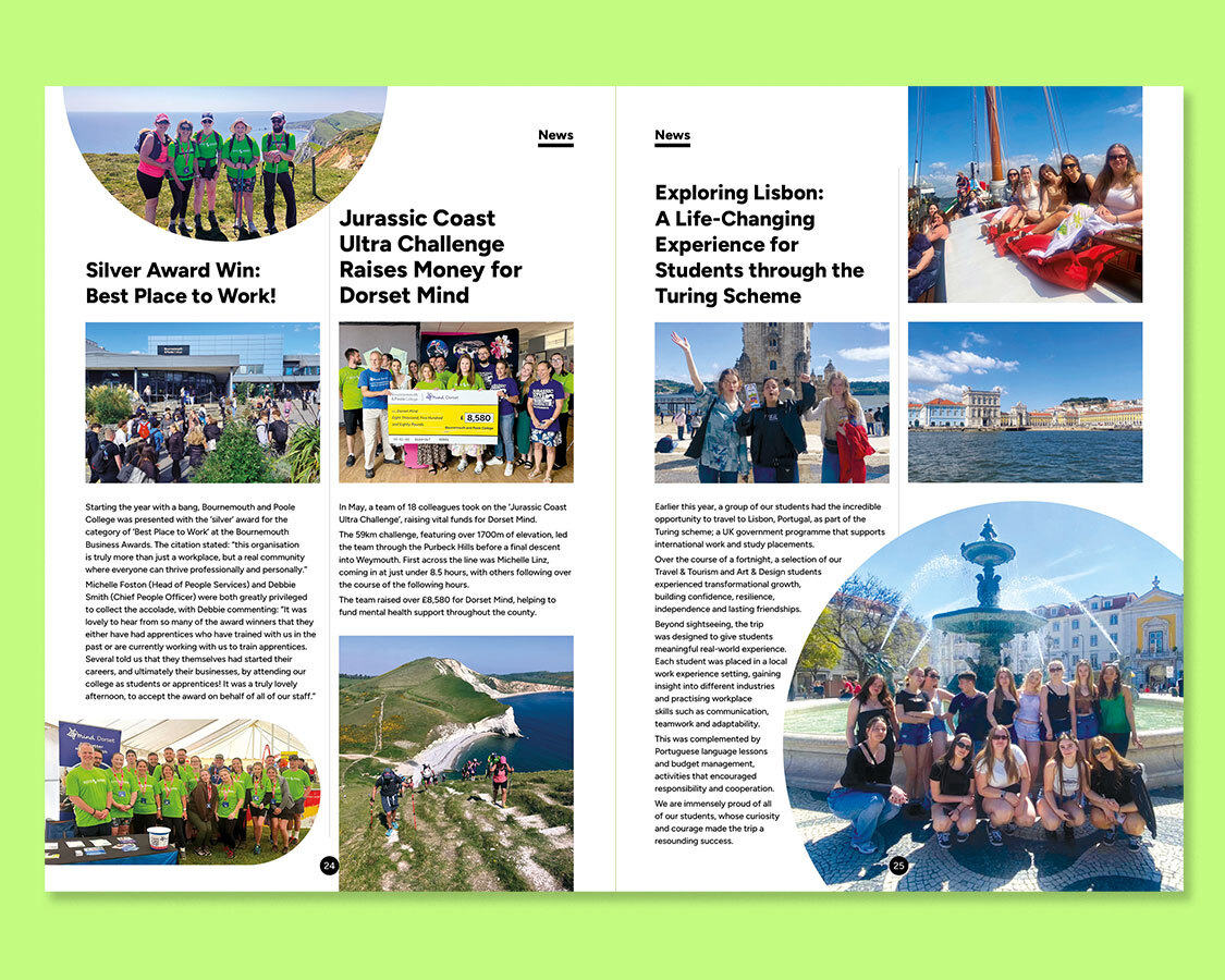 Connected winter 25 newsletter page example